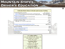 Tablet Screenshot of mountainstatesdriverseducation.com